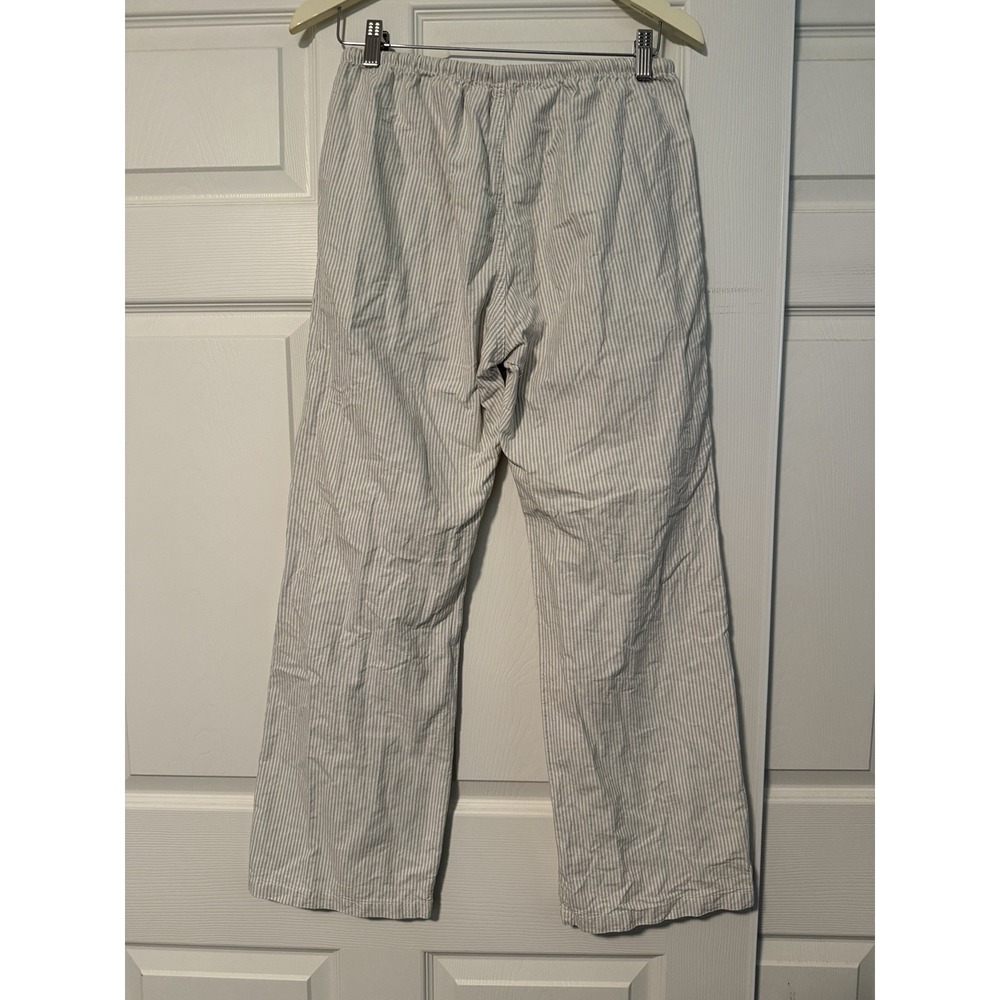 John Galt Pants Brandy Melville Green White Stripes Fisherman Copenhagen Coastal - Picture 2 of 4